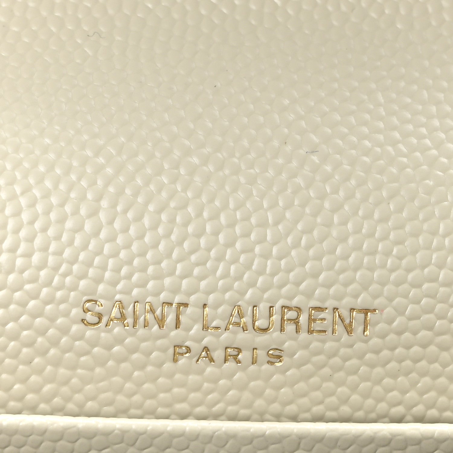 Saint Laurent Grain De Poudre Matelasse Chevron Monogram Envelope Chain Wallet Crema Soft 6 of 10