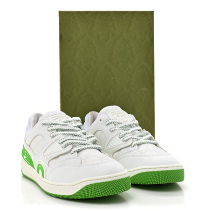 Gucci Demetra GG Supreme Monogram Womens Basket Low Top Sneakers 38 Great White Green 10 of 10