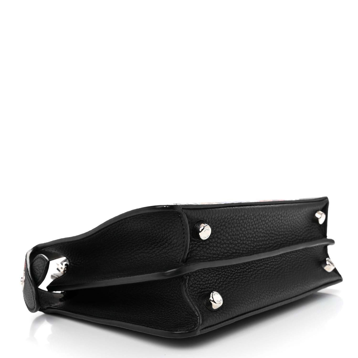Fendi X NOEL FIELDING Cuoio Romano Painted Mini Peekaboo I SEE U Satchel Black Multicolor 4 of 11