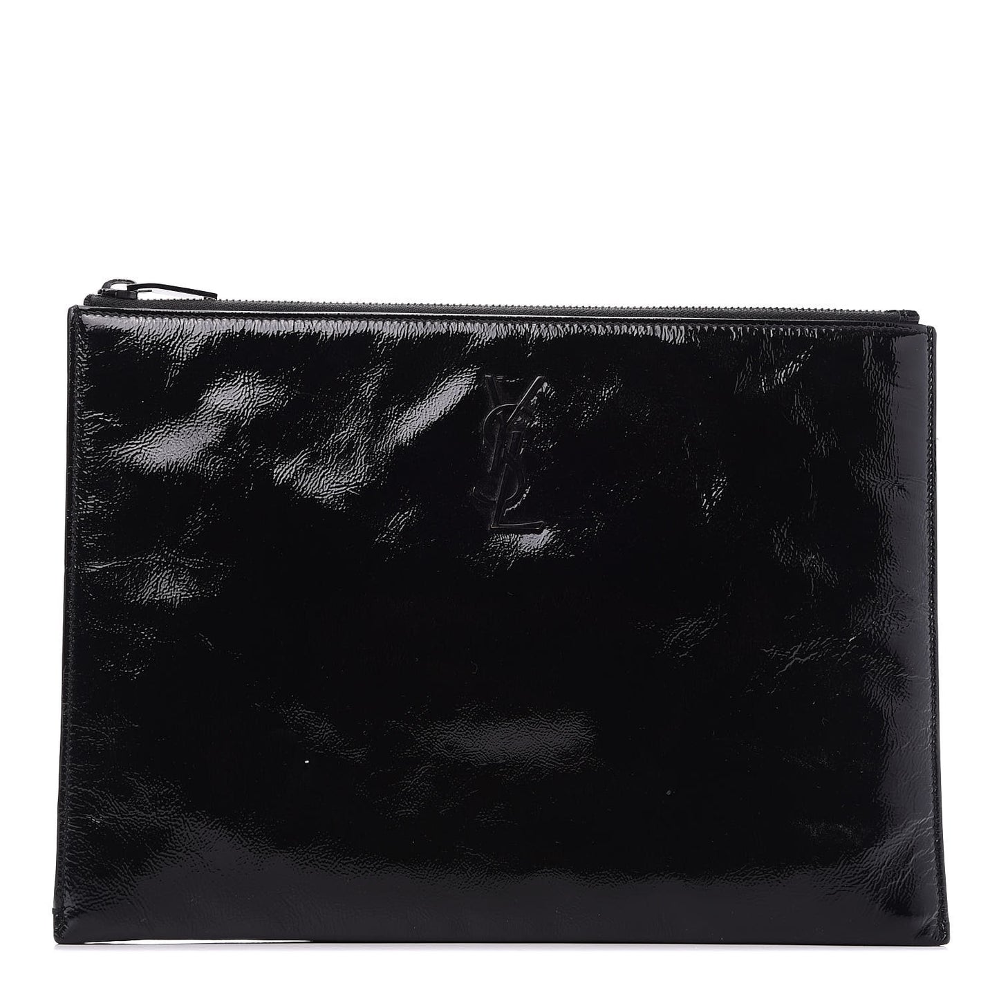 Texturized Patent Monogram iPad Case Black