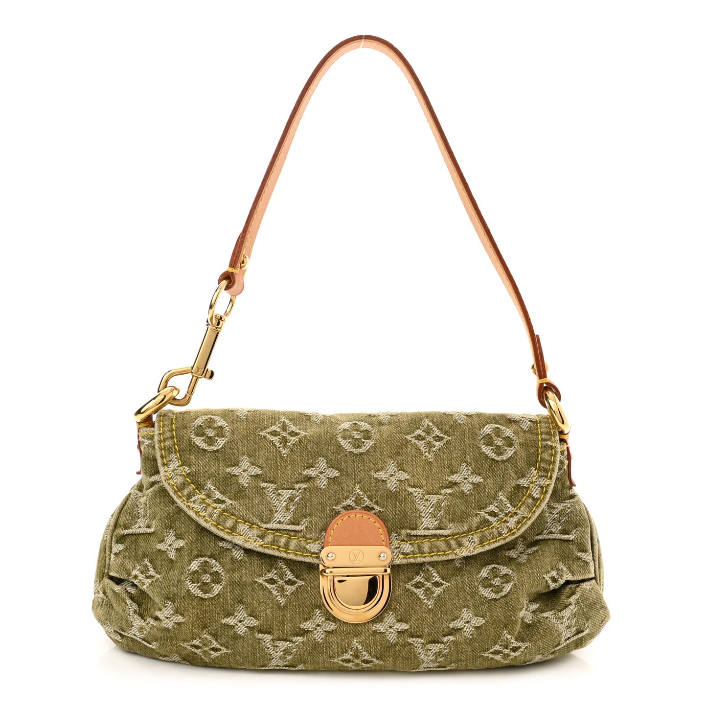 Monogram Denim Mini Pleaty Lichen