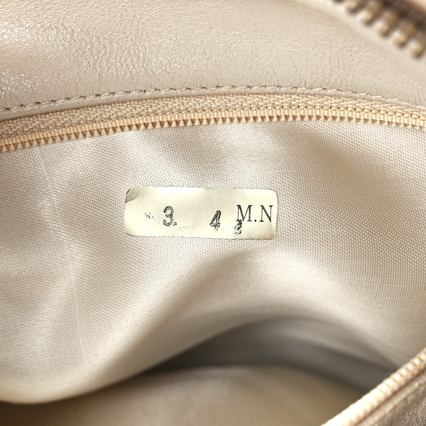 Lambskin Quilted Tassel Camera Case Beige