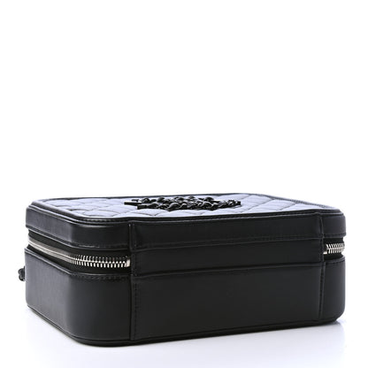 Chanel Lambskin Quilted Medium CC Filigree Vanity Case Black 3 of 4