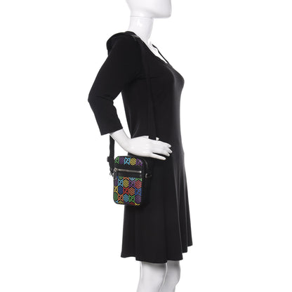 Gucci GG Supreme Monogram Psychedelic Messenger Bag Black 2 of 9