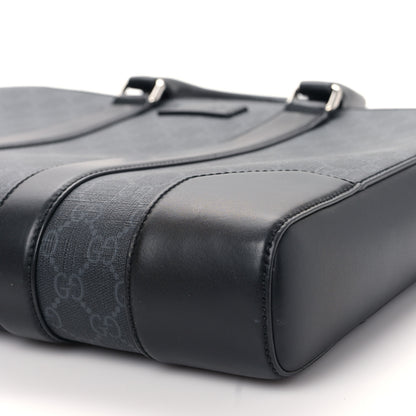 Gucci GG Supreme Monogram Appia Calfskin Web Briefcase Black 9 of 11