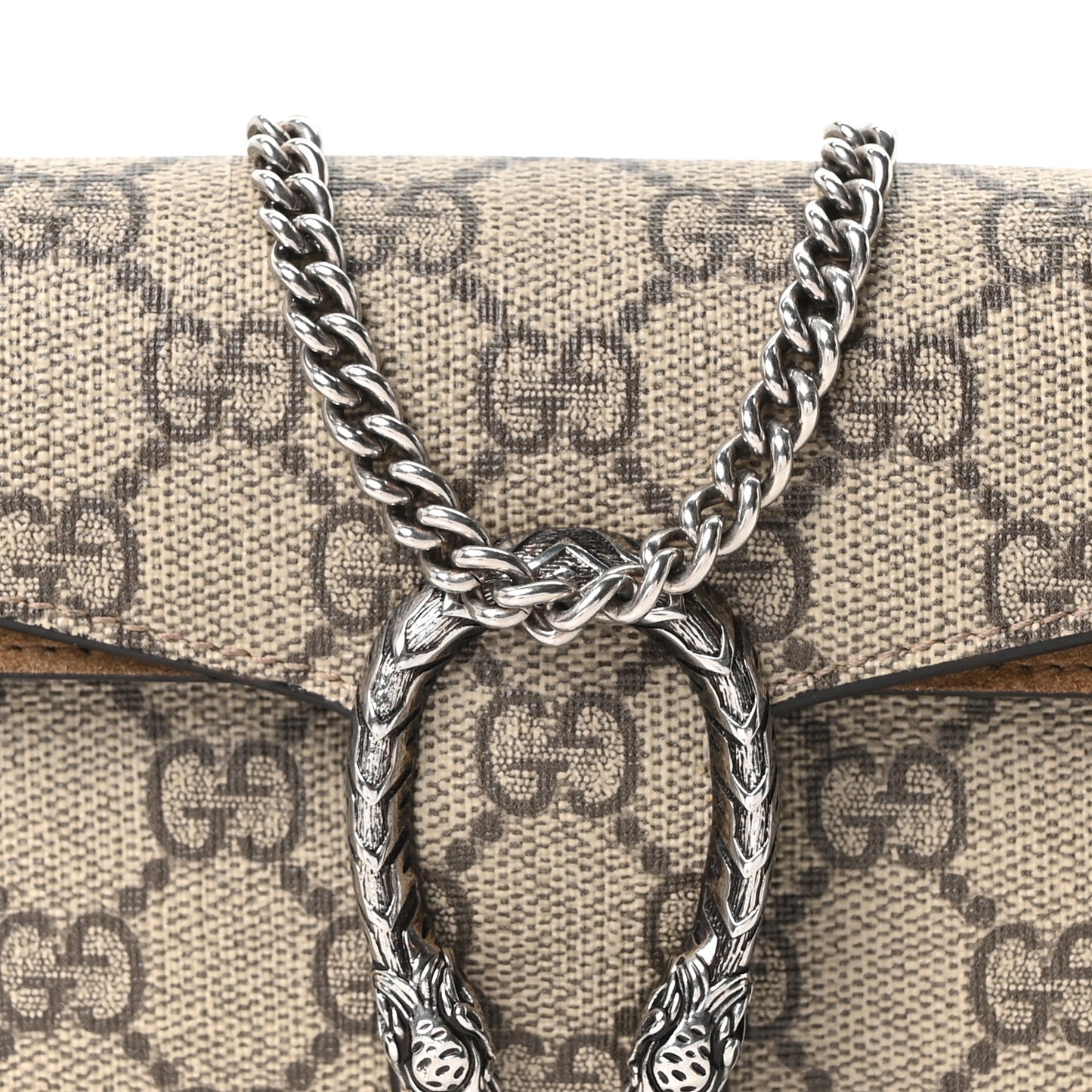 GG Supreme Monogram Super Mini Dionysus Shoulder Bag Taupe