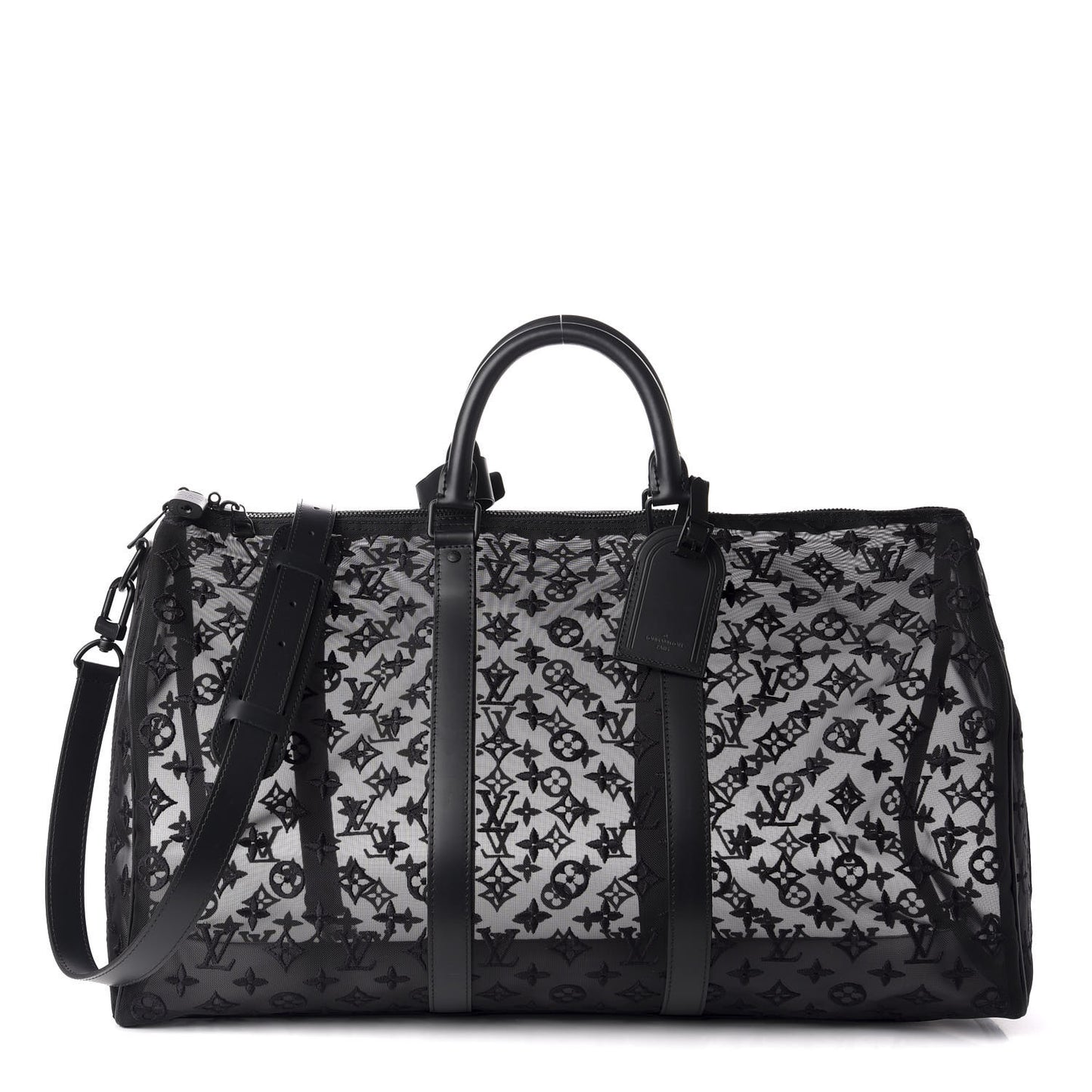 Monogram See Through Keepall Bandouliere 50 Black