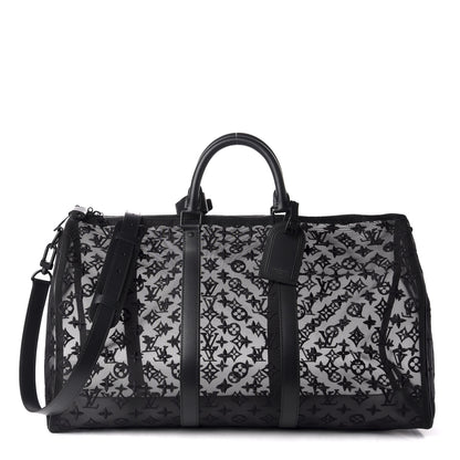 Louis Vuitton Monogram See Through Keepall Bandouliere 50 Black 1 of 11