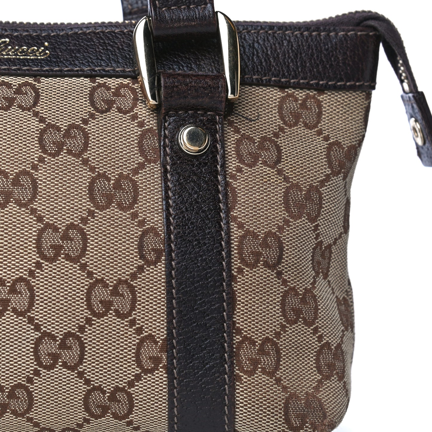 Monogram Small Abbey Tote Dark Brown