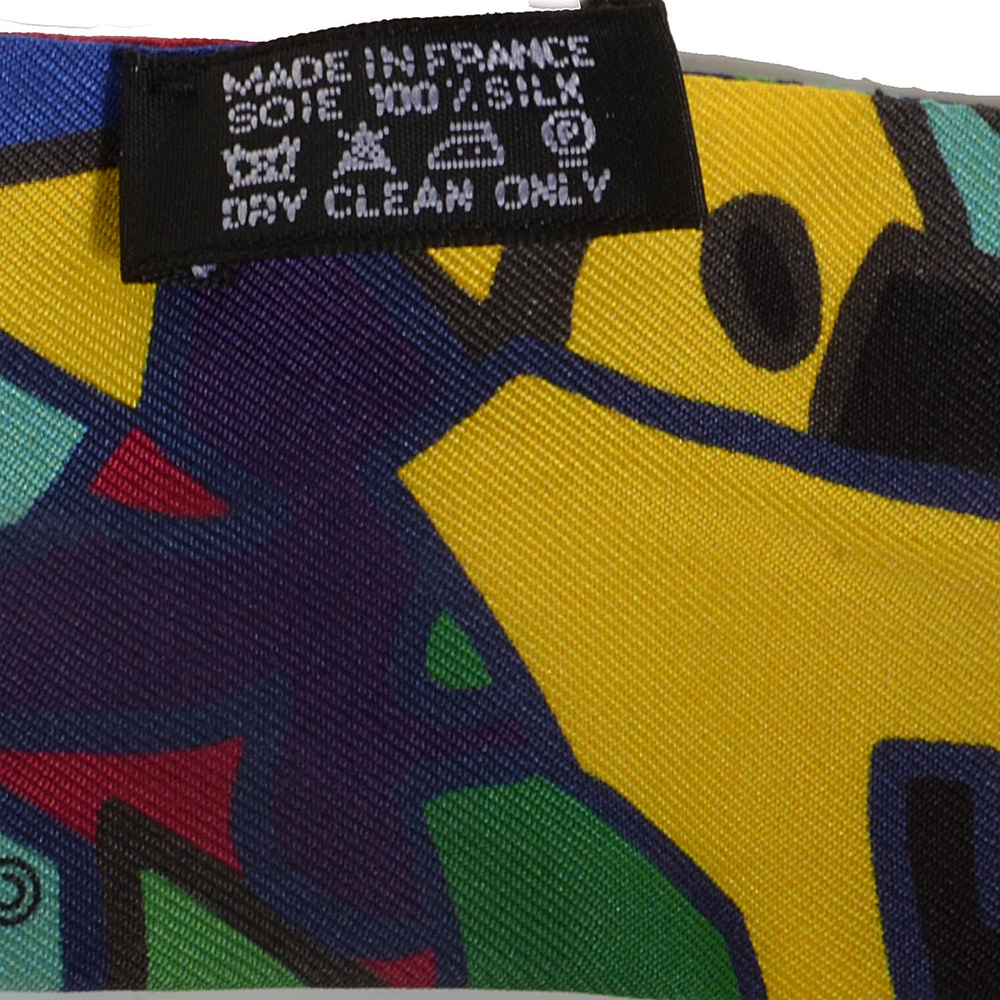 Silk Graff Graffiti Twilly Noir Jaune Vert