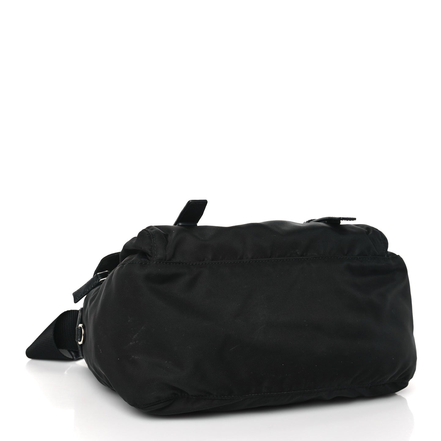 Tessuto Nylon Saffiano Vela Messenger Bag Black