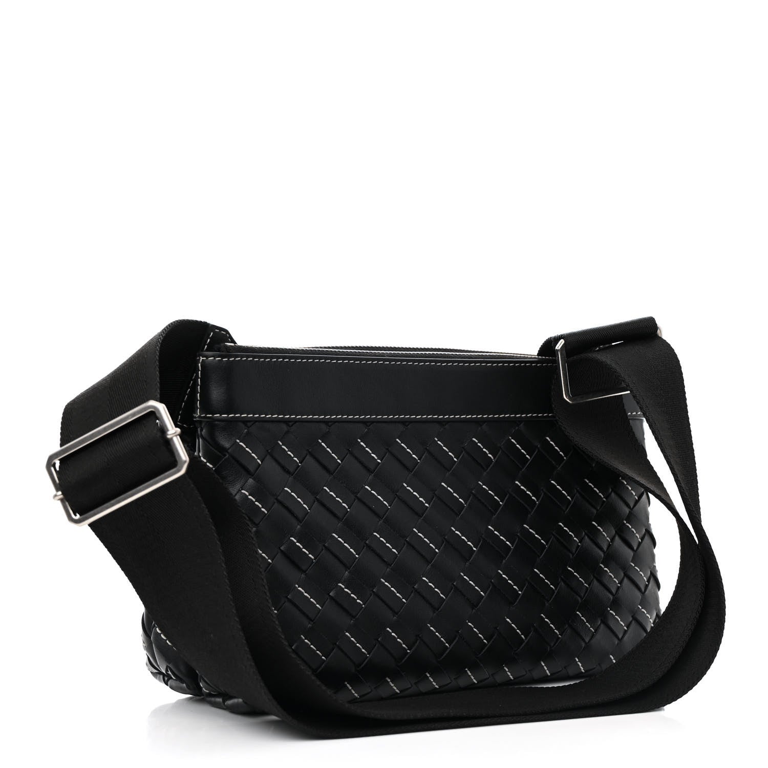 Bottega Veneta Nappa Intrecciato Duo Bag Black Natural 3 of 12
