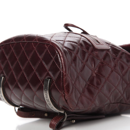 Chanel Glazed Calfskin Quilted Small Salzburg Backpack Burgundy 7 of 10