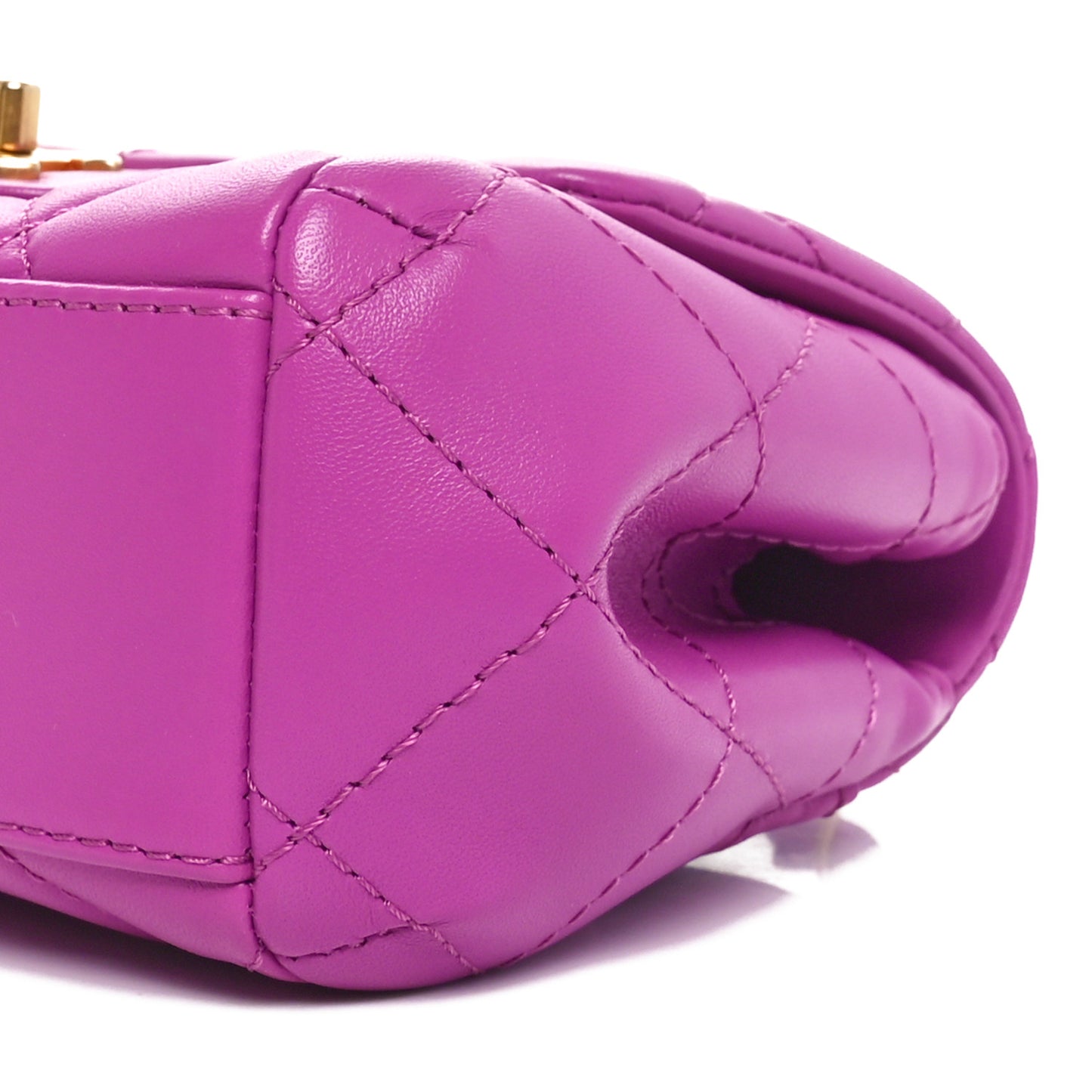 Lambskin Quilted Mini Flap Purple