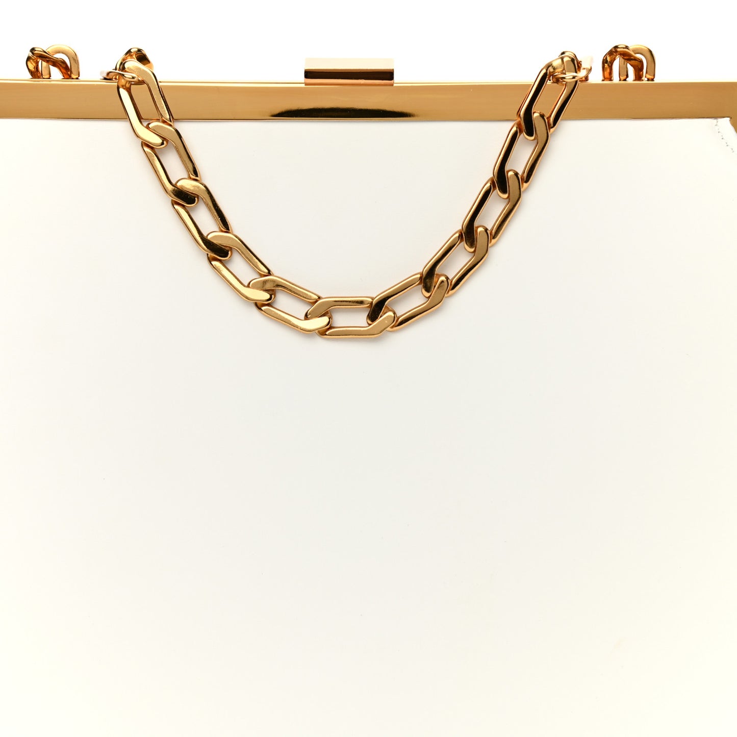 Calfskin Elegant Chain Bag White