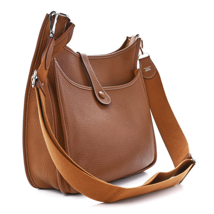 Hermes Taurillon Clemence Evelyne III PM Gold 3 of 11