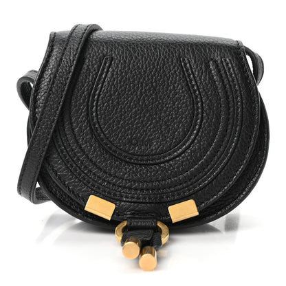 Chloe Calfskin Nano Marcie Saddle Bag Black 1 of 10