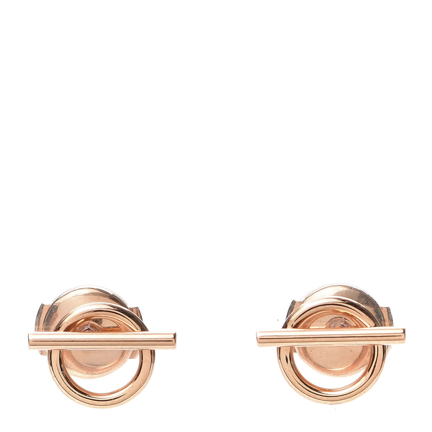 Hermes 18K Rose Gold PM Echappee Earrings 1 of 5