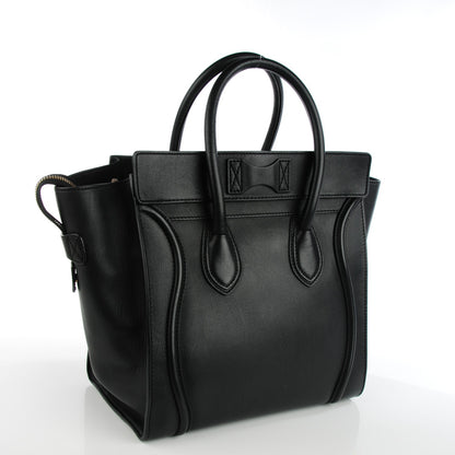 Celine Smooth Calfskin Mini Luggage Black 3 of 7