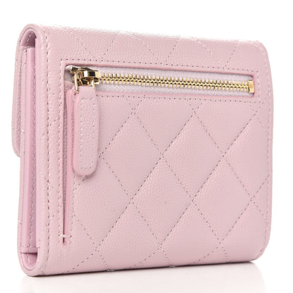 Chanel Caviar Quilted Compact Flap Wallet Light Pink 3 of 8