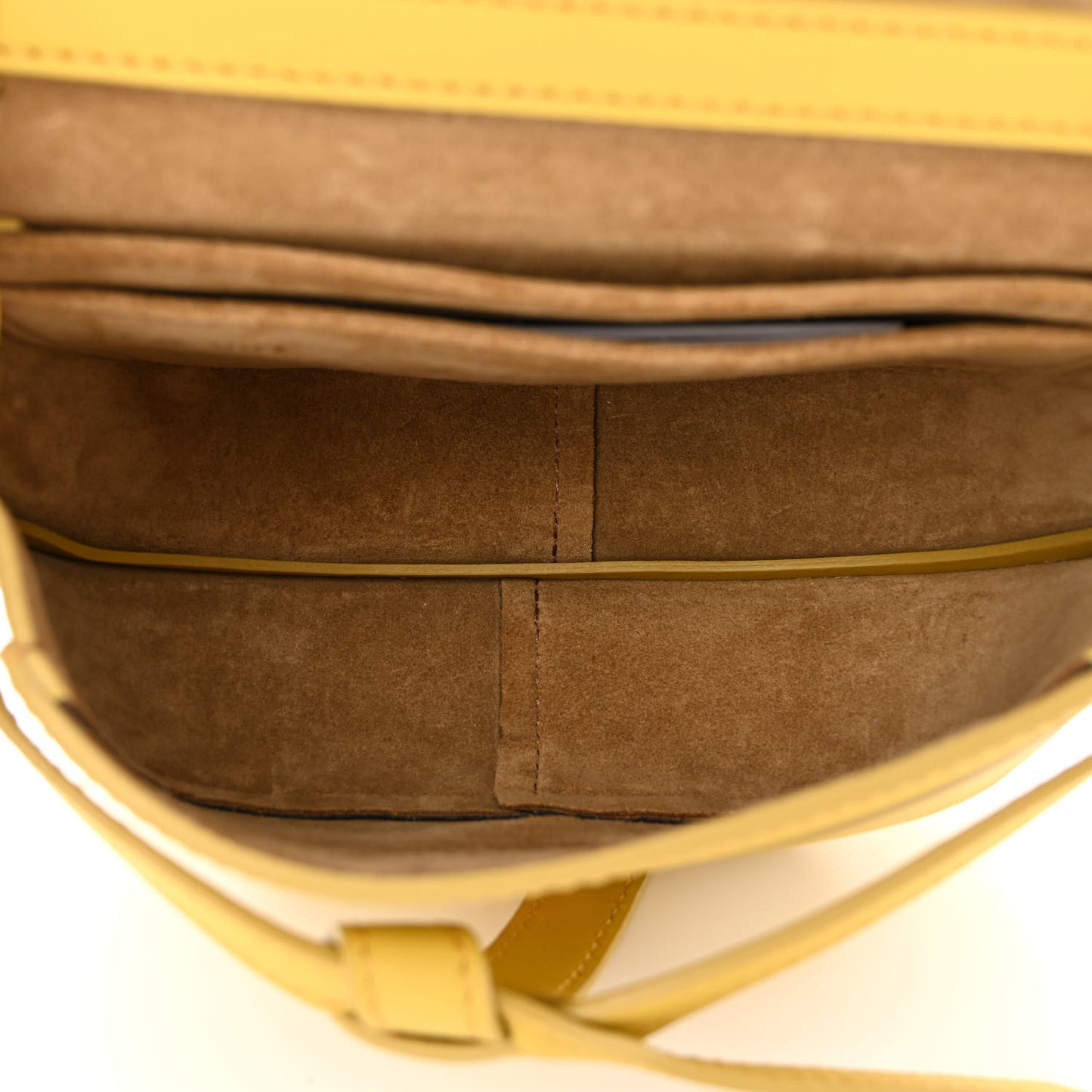 Calfskin Jacquard Mini Gate Dual Bag Dark Yellow