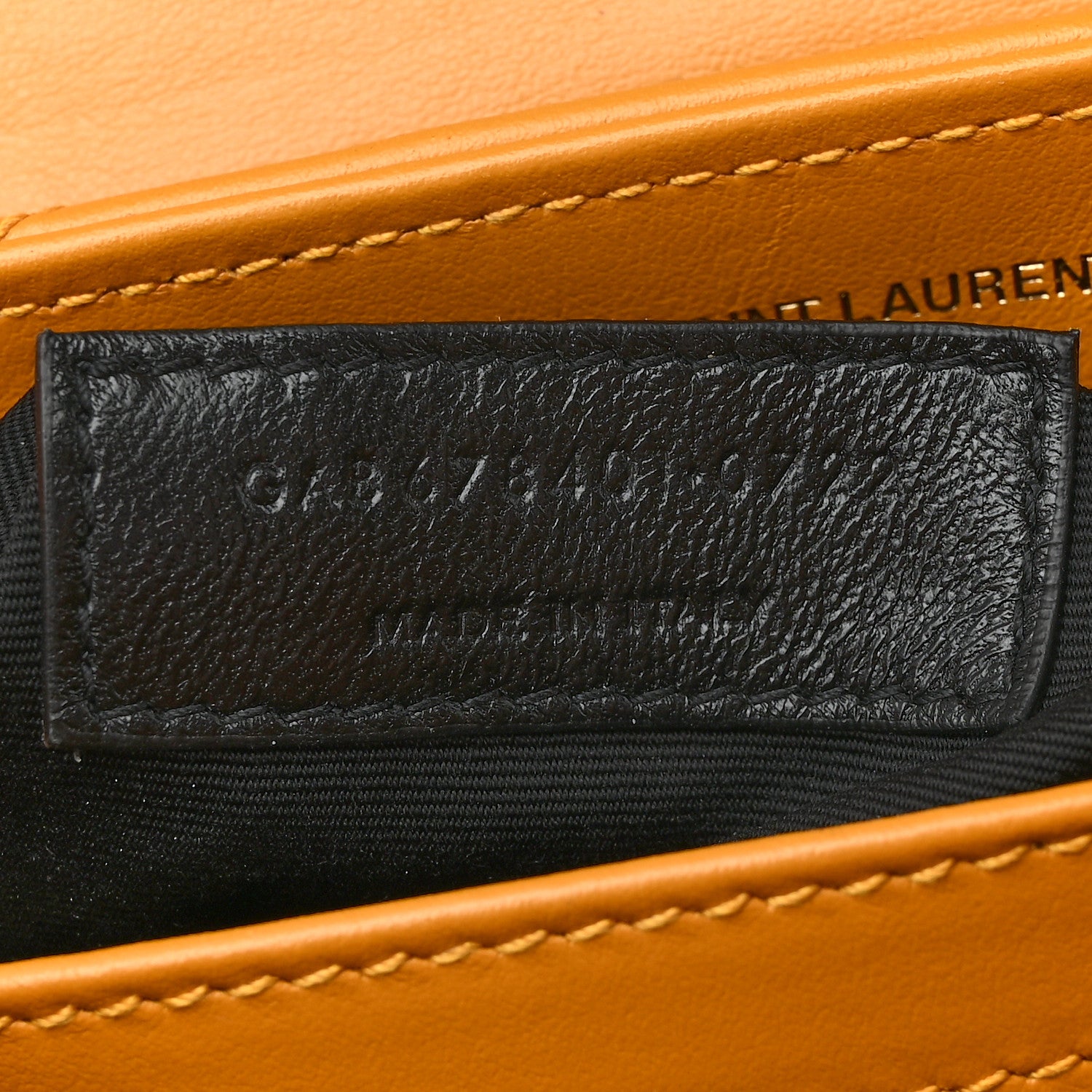 Saint Laurent Calfskin Y Quilted Monogram Toy Loulou Crossbody Bag Cheddar 7 of 12