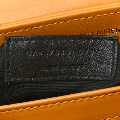 Saint Laurent Calfskin Y Quilted Monogram Toy Loulou Crossbody Bag Cheddar 7 of 12