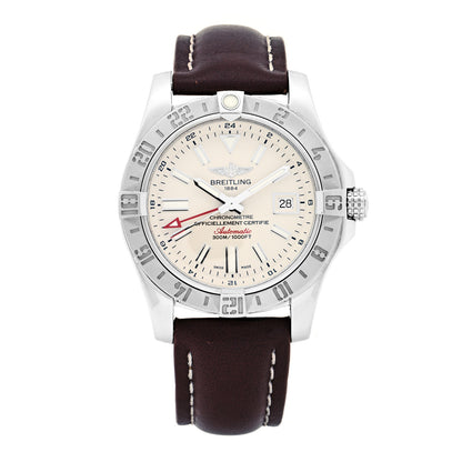 Breitling Stainless Steel Calfskin 43mm Avenger II Automatic Watch Ivory A32390 1 of 4