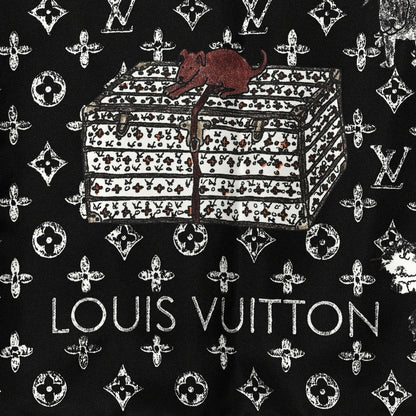 Louis Vuitton Silk Catogram Classic Square Scarf Black 2 of 3