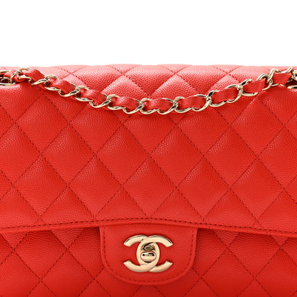 Chanel Caviar Quilted Medium Double Flap Red 8 of 11