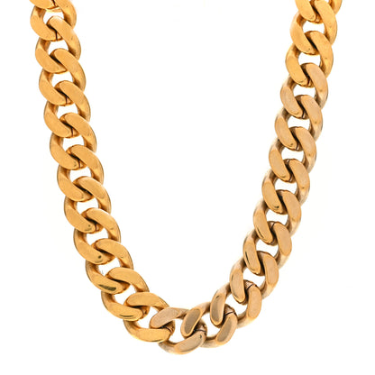 Saint Laurent Metal Curb Chain Necklace Gold 1 of 5