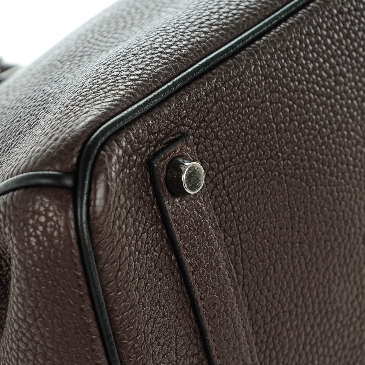 Hermes Togo Bi-Color Birkin 35 Chocolate Black 7 of 22