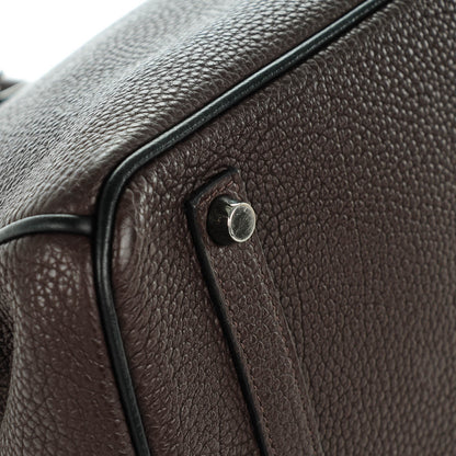 Hermes Togo Bi-Color Birkin 35 Chocolate Black 7 of 22