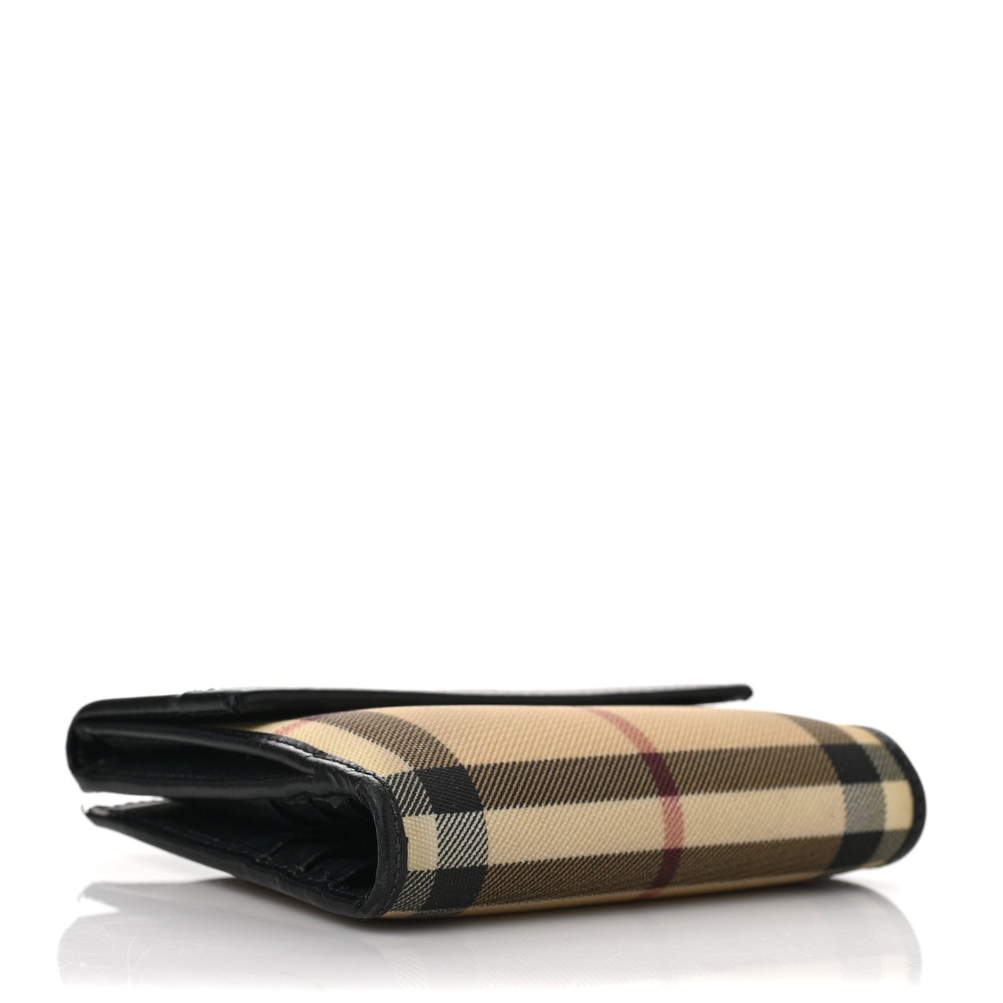 House Check Compact Wallet Black