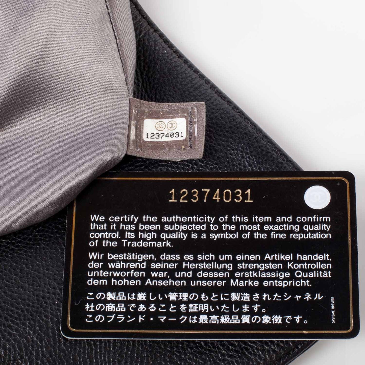 Leather Mademoiselle Lock Flap Bag Black