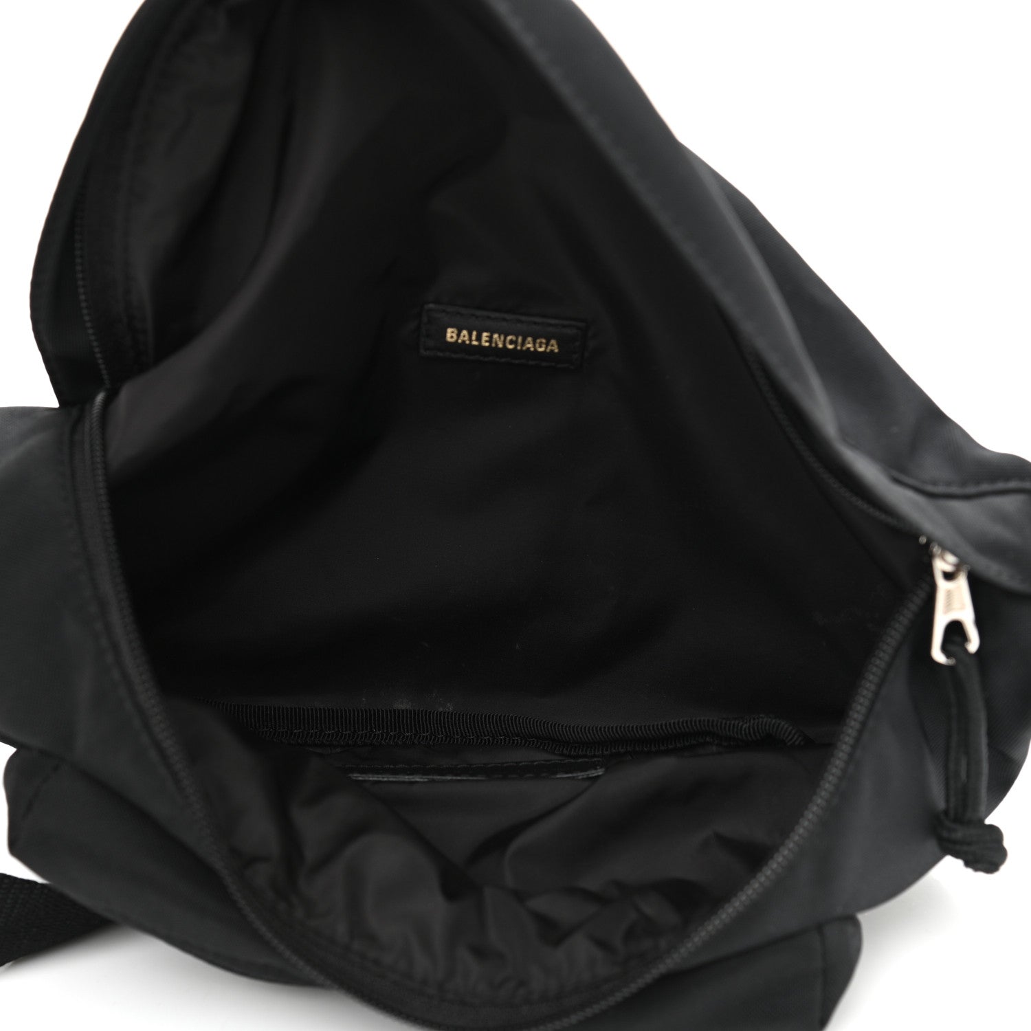 Balenciaga Recycled Sport Nylon Logo Embroidered Wheel Beltpack Black 5 of 9