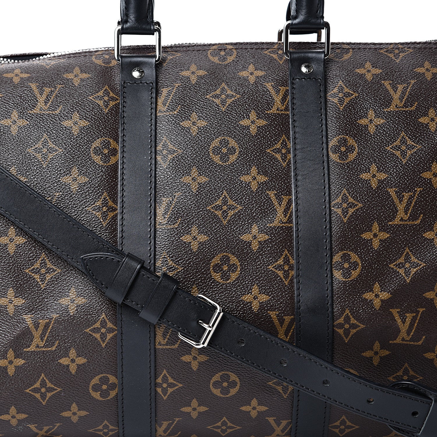 Louis Vuitton Monogram Macassar Keepall Bandouliere 45 7 of 12