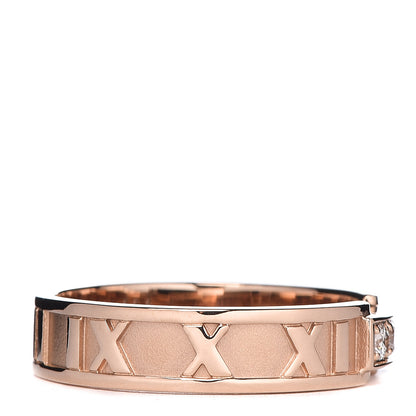 Tiffany 18K Rose Gold Diamond Atlas Ring 61 9.5 5 of 6