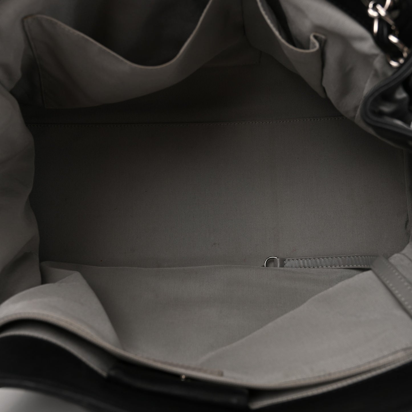 Calfskin On the Bund Open Accordion Tote Black