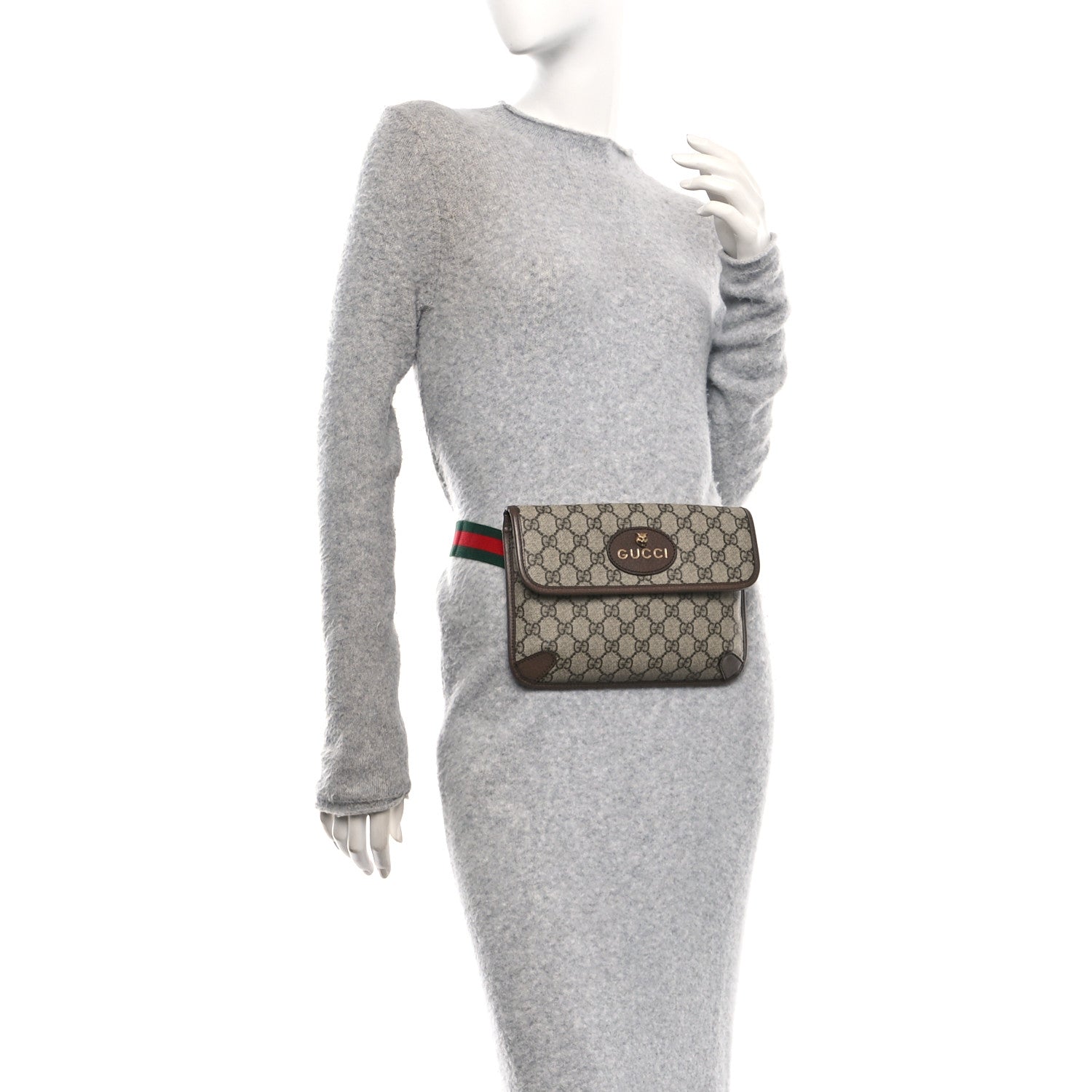 Gucci GG Supreme Monogram Neo Vintage Web Belt Bag Brown 2 of 10