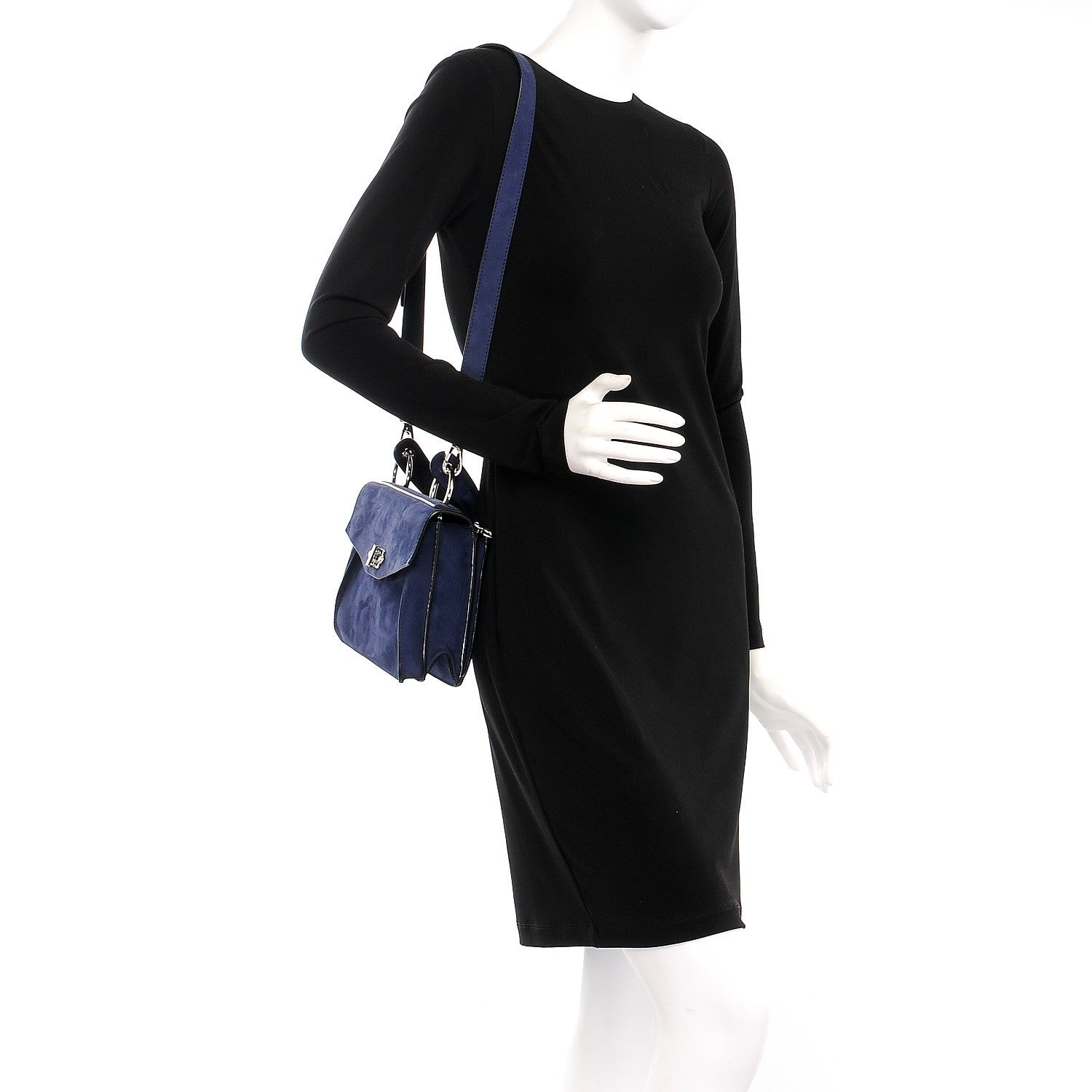 Proenza Schouler Suede Small Hava Top Handle Bag Indigo 2 of 8