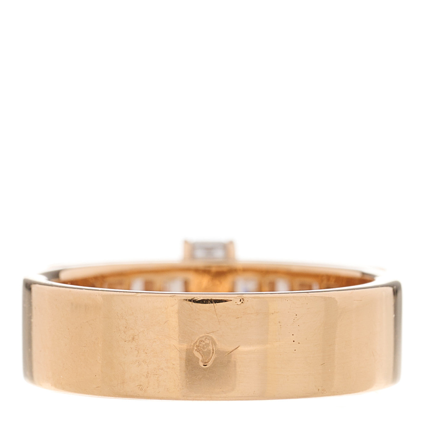 18K Rose Gold Diamond PM Kellymorphose Baguettes Ring 51 5.75