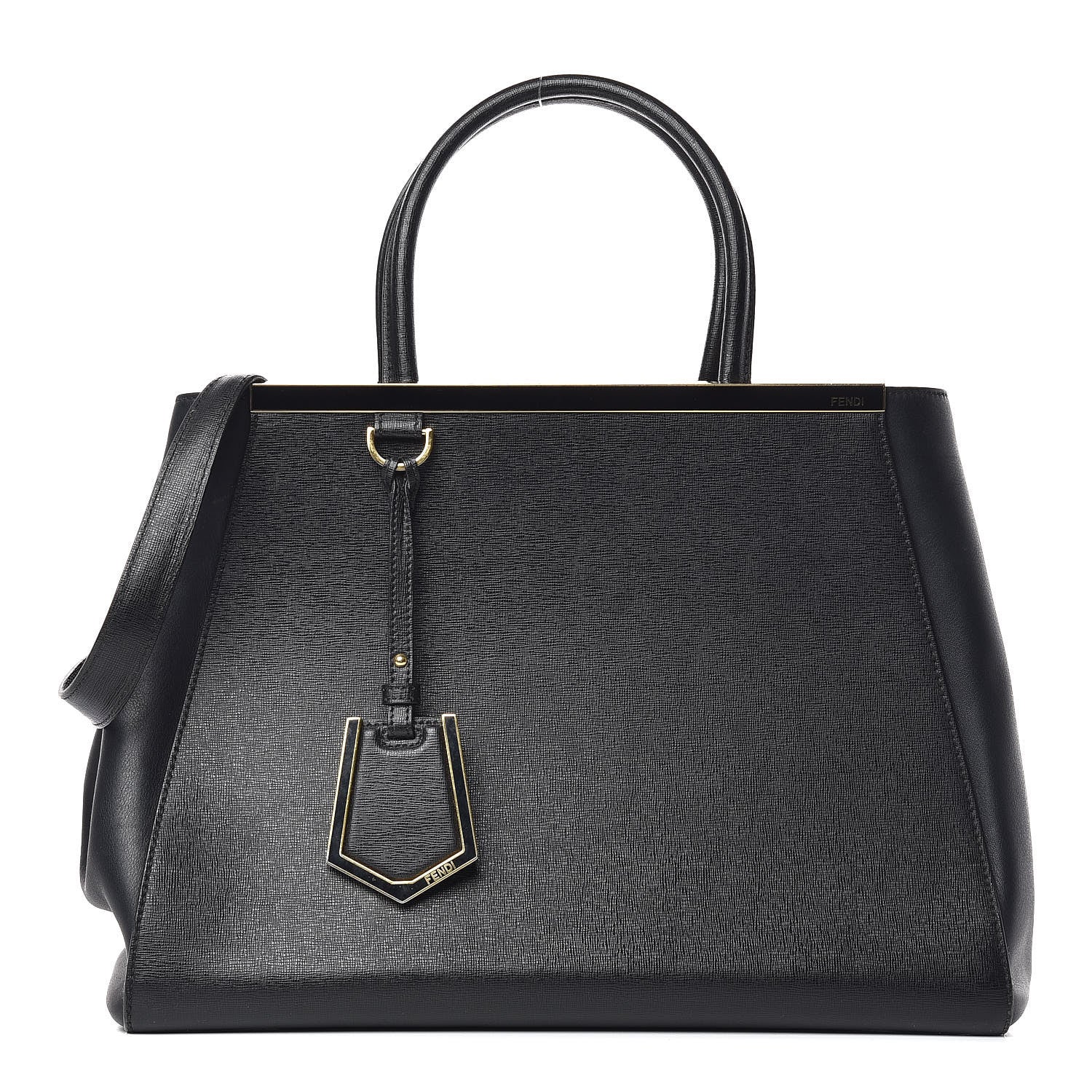 Fendi Vitello Elite Regular 2Jours Tote Black 1 of 15