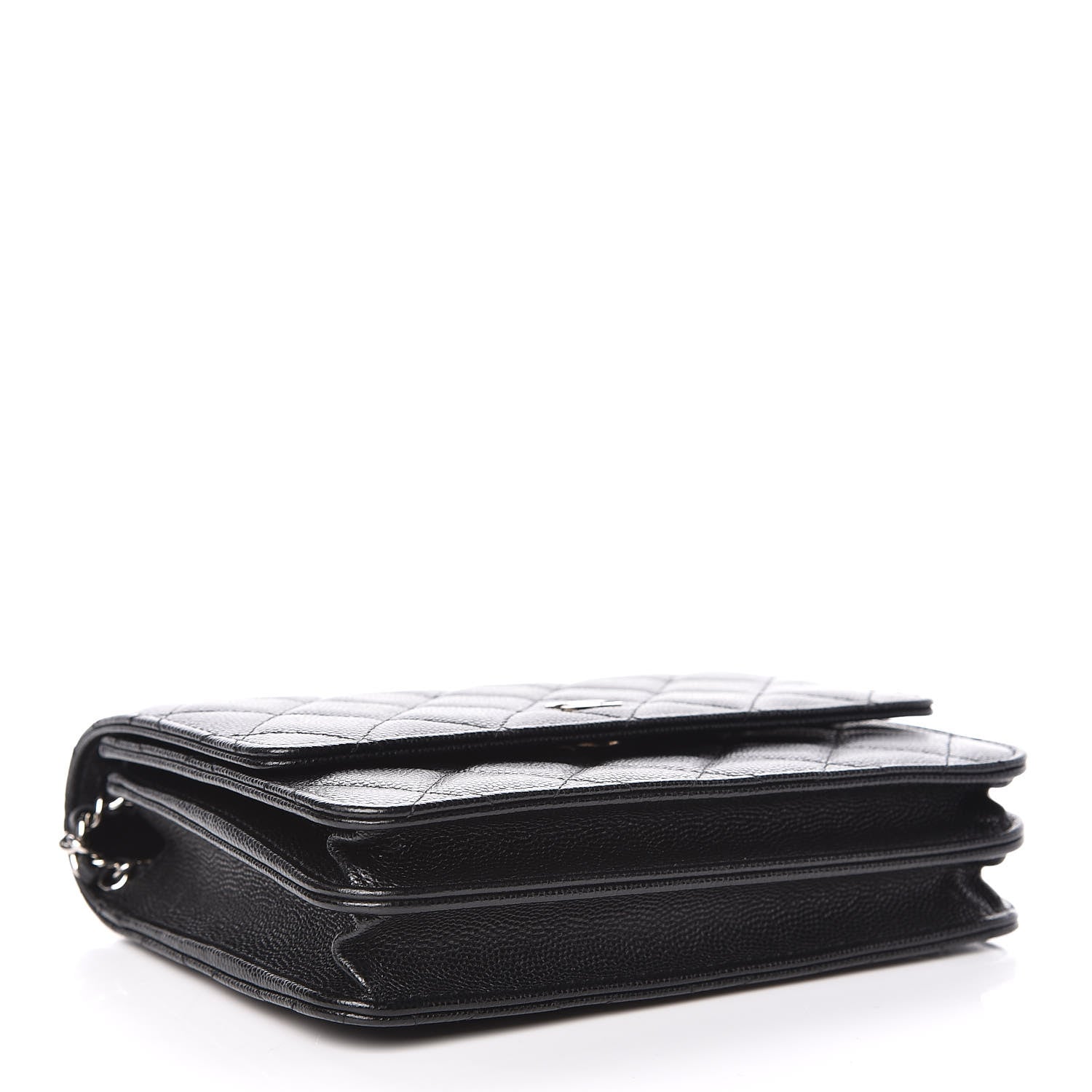 Chanel Caviar Quilted Square Wallet On Chain WOC Black 4 of 11