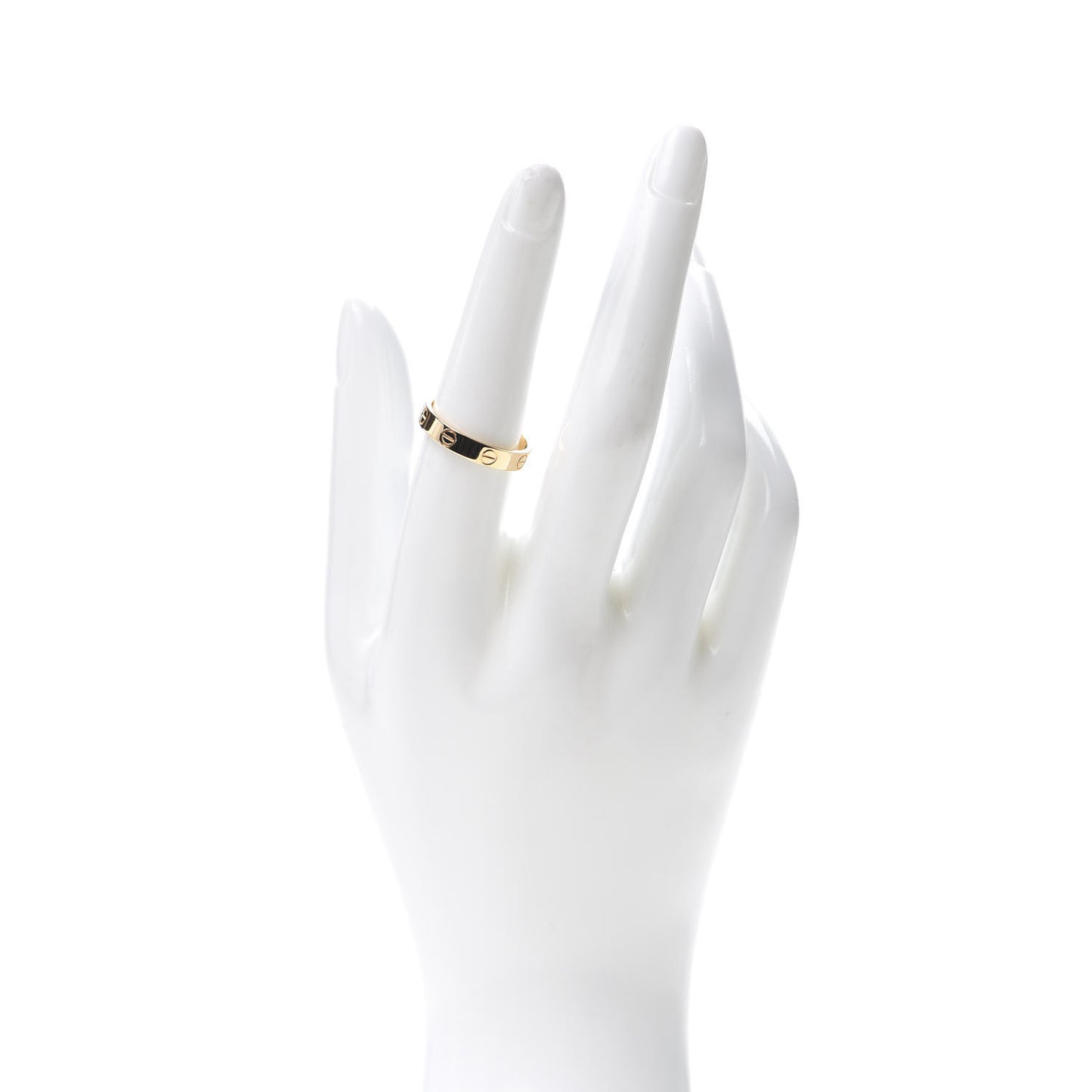 18K Yellow Gold 3.5mm LOVE Wedding Band Ring 55 7.25