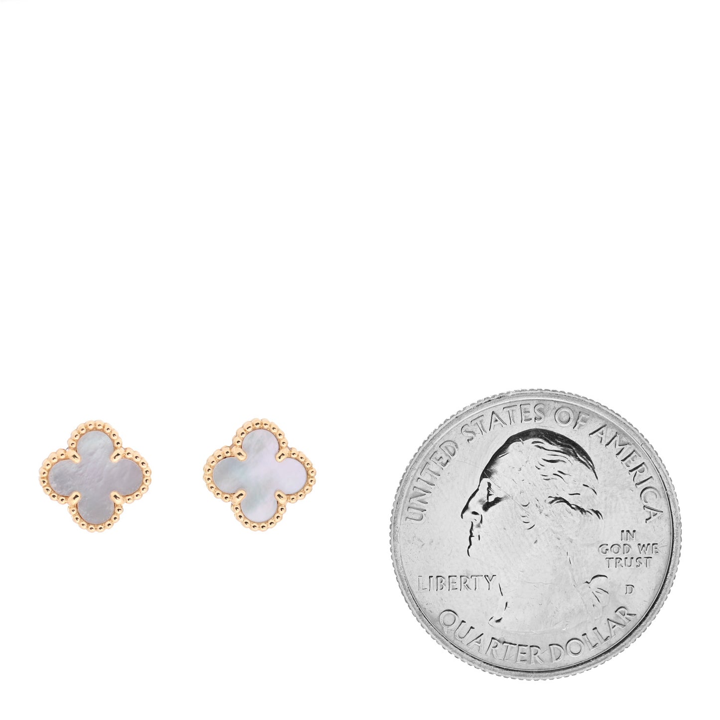 18K Yellow Gold Mother of Pearl Sweet Alhambra Earrings