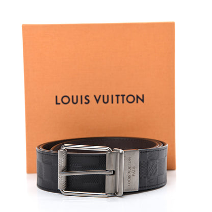 Louis Vuitton Damier Infini Calfskin 40mm Reversible Belt 100 Black Moka 7 of 7