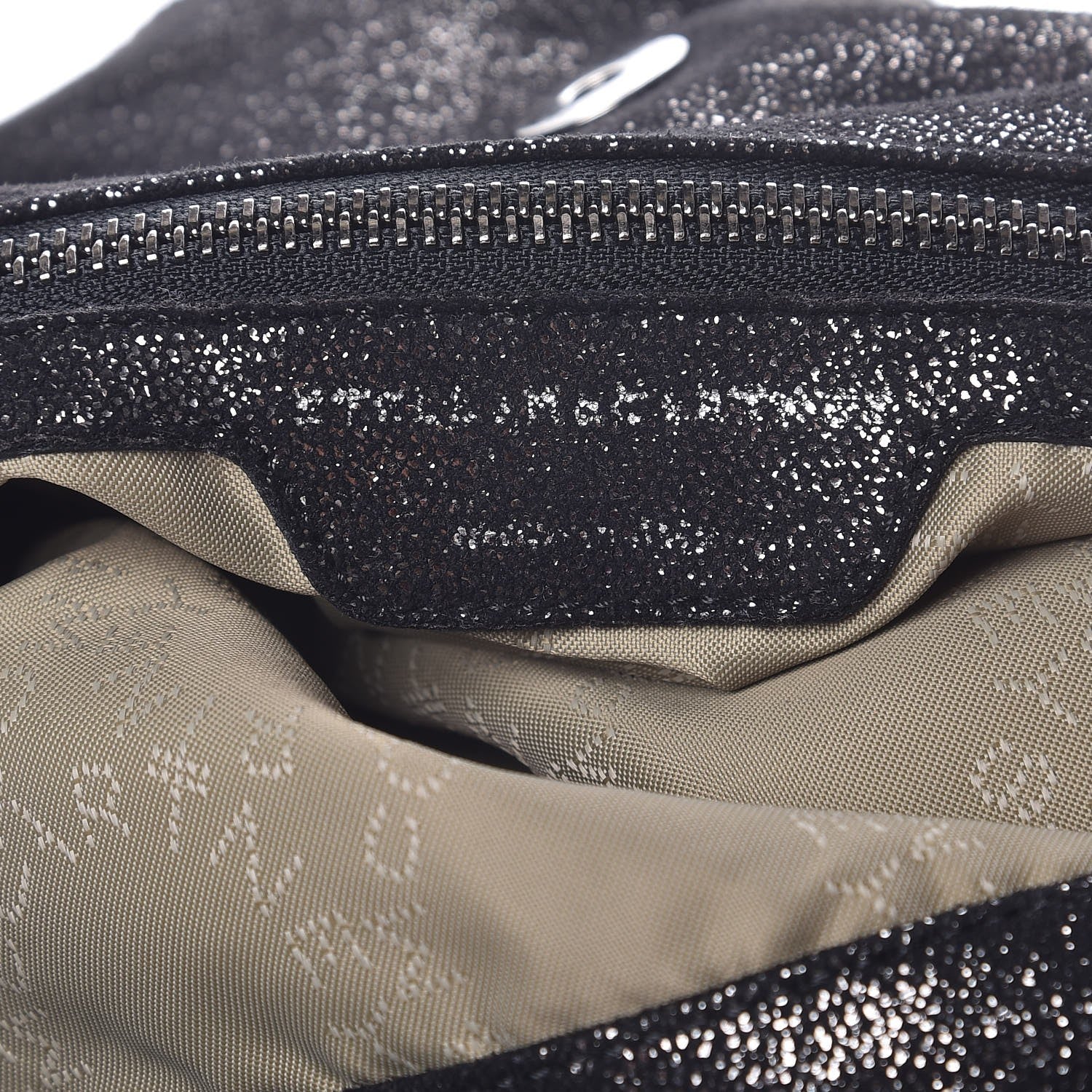Stella McCartney Metallic Shaggy Deer Small Falabella Tote Black 6 of 11