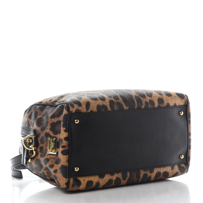 Dolce & Gabbana Dauphine Leopard Print Miss Sicily Boston Satchel 4 of 8