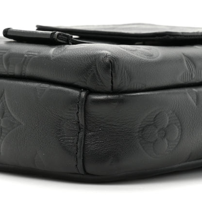 Louis Vuitton Calfskin Monogram Shadow Double Phone Pouch NM Black 7 of 8